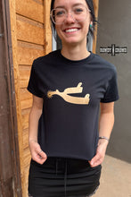 Load image into Gallery viewer, Metallic Spur Tee- BLACK