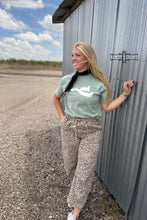 Load image into Gallery viewer, Metallic Spur Tee- DESERT GREEN