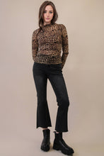 Load image into Gallery viewer, High Neck Fitted Sheer Mesh Lace Knit Top
