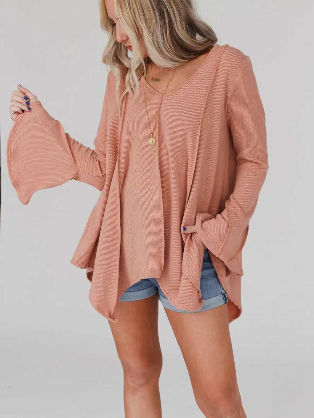 Golden Hour Long Bell Sleeve Top