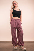 Load image into Gallery viewer, Side Tunnel Harem Pants with Lace Trim
