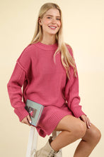Load image into Gallery viewer, Chunky Round Neck Oversized Sweater Mini Dress
