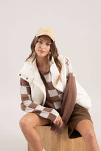 Load image into Gallery viewer, COLORBLOCK CHECKERED LONG SLEEVE KNIT SWEATER
