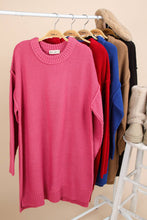 Load image into Gallery viewer, Chunky Round Neck Oversized Sweater Mini Dress
