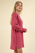 Load image into Gallery viewer, Chunky Round Neck Oversized Sweater Mini Dress
