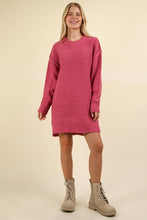 Load image into Gallery viewer, Chunky Round Neck Oversized Sweater Mini Dress
