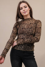 Load image into Gallery viewer, High Neck Fitted Sheer Mesh Lace Knit Top
