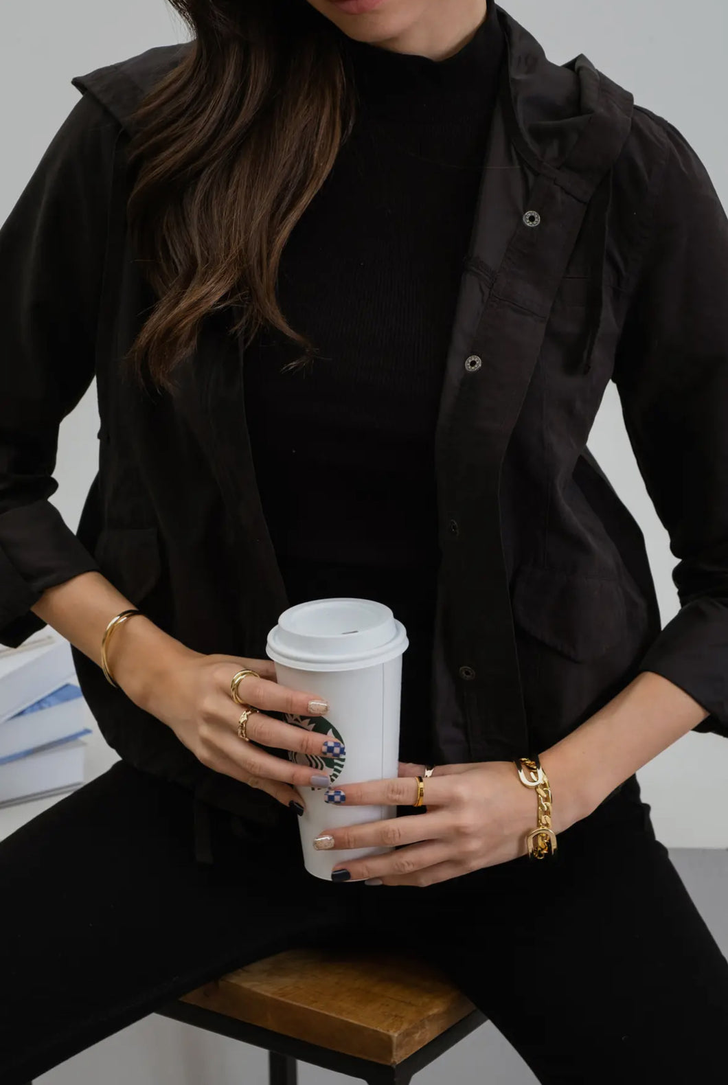 Hooded Jacket-Black