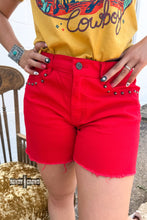 Load image into Gallery viewer, RED- Shenandoah Stud Shorts
