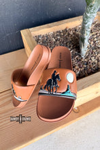 Load image into Gallery viewer, BROWN Saddle Bum Slides
