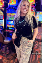 Load image into Gallery viewer, BLACK Vallejo Velvet Button Up
