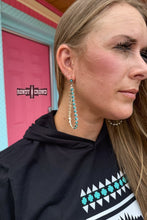 Load image into Gallery viewer, Turquoise West Hoops
