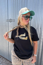 Load image into Gallery viewer, Leopard Spur Tee- BLACK
