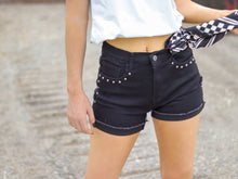 Load image into Gallery viewer, BLACK- Shenandoah Stud Shorts
