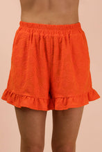 Load image into Gallery viewer, Orange Floral Textured Shorts Set
