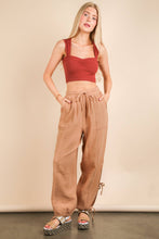 Load image into Gallery viewer, Side Tunnel Harem Pants with Lace Trim
