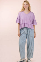 Load image into Gallery viewer, Lavender Ruffle Crop
