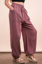 Load image into Gallery viewer, Side Tunnel Harem Pants with Lace Trim
