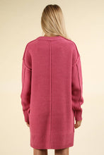 Load image into Gallery viewer, Chunky Round Neck Oversized Sweater Mini Dress
