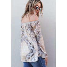 Load image into Gallery viewer, Paisley Off the Shoulder Top
