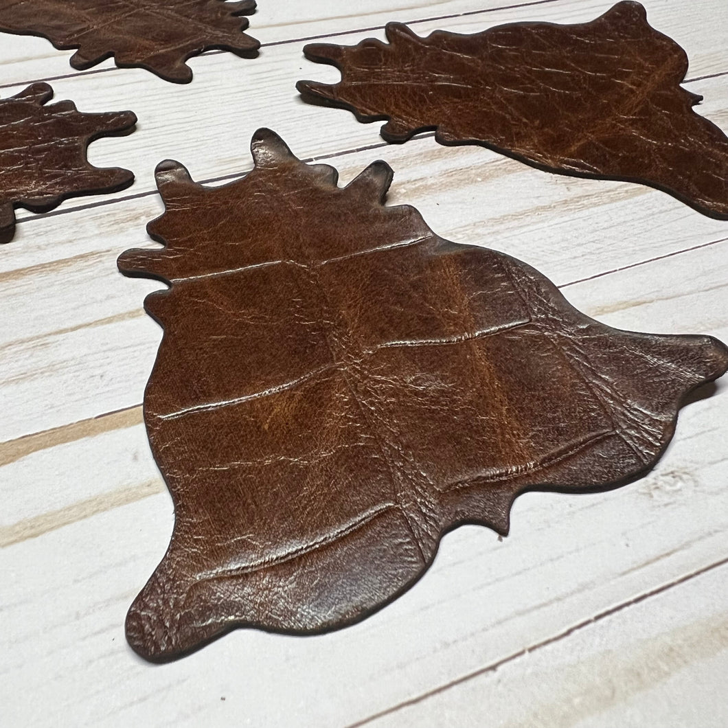 Textured Leather Coasters-Set of 4