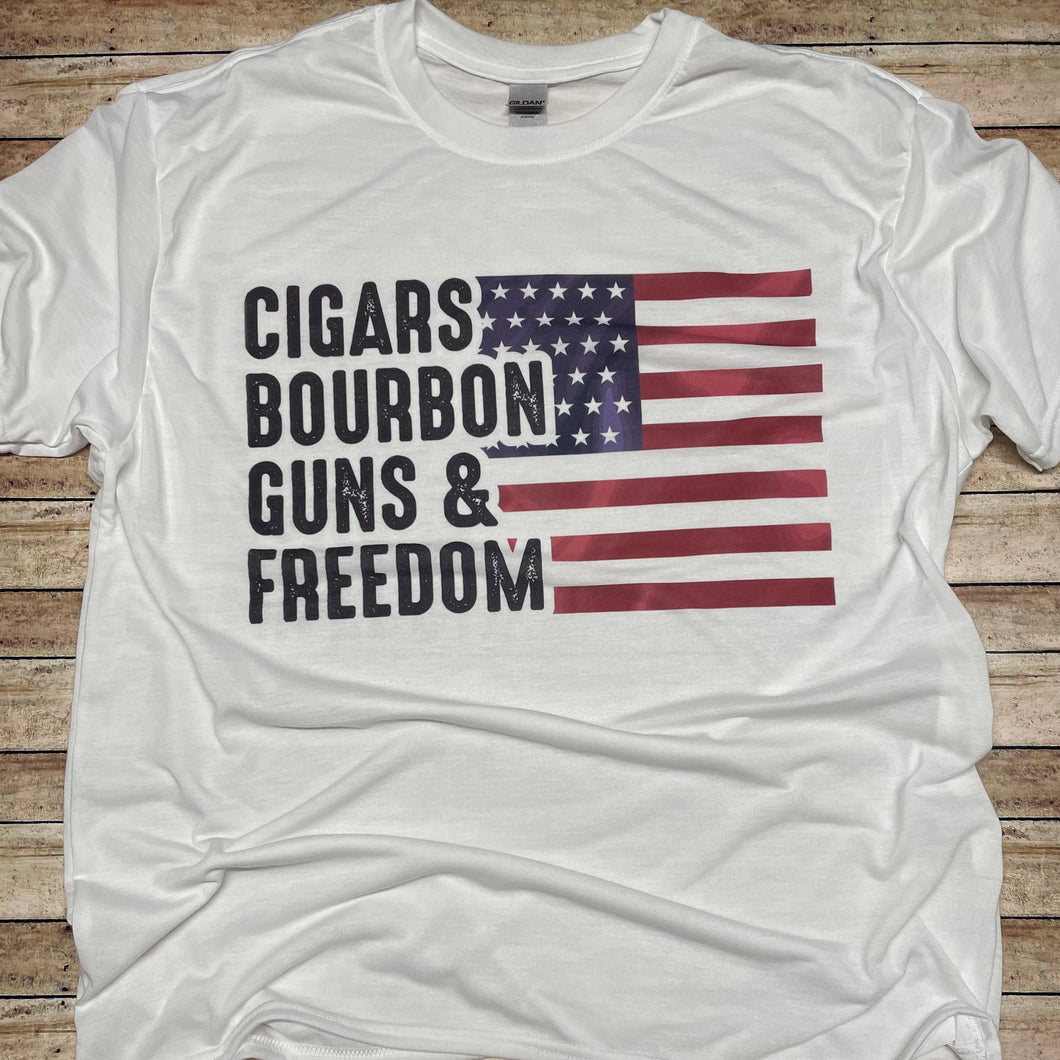Cigars Bourbon Guns and Freedom